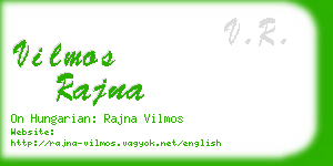 vilmos rajna business card